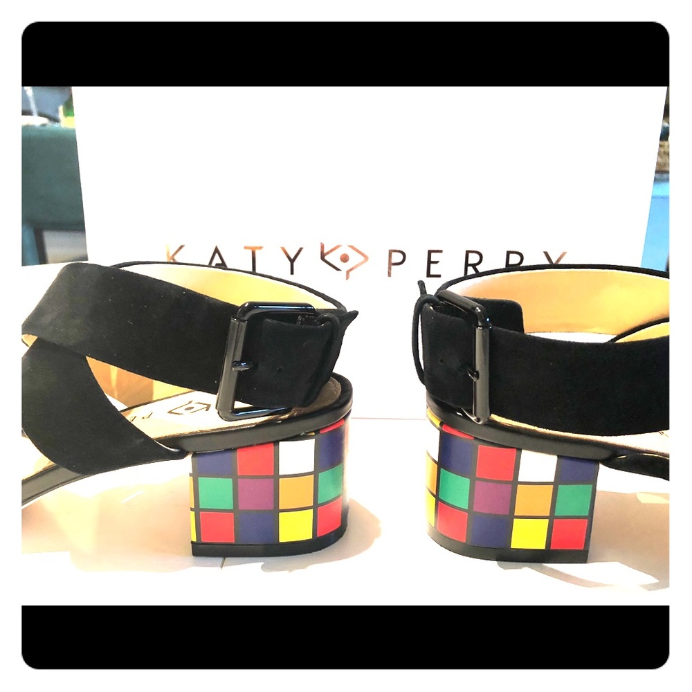 Katy Perry Black Margot Suede Sandals